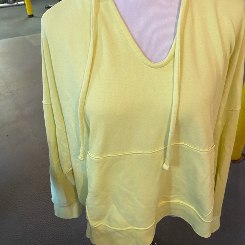 Yellow Hoodie with Drawstrings